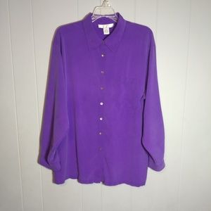 Nexx Woman plus size purple silk blouse